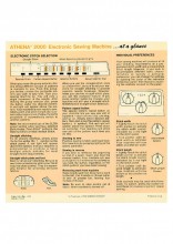 Singer Singer Athena 2000 instruction manual Sewing Machine