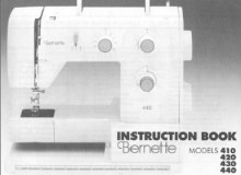 Bernette 410 420 430 440 Sewing machine instruction manual